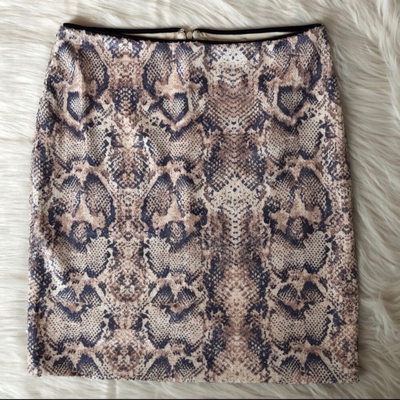 Carmen Marc Valvo Snake Reptile Print Pencil Skirt, size 8 - Picture 5 of 8